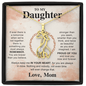 To My Beautiful Daughter - Giraffe Necklace - HEARTEN