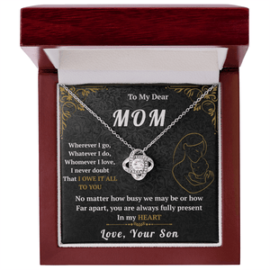 To My Mom - Love Knot Necklace - HEARTEN