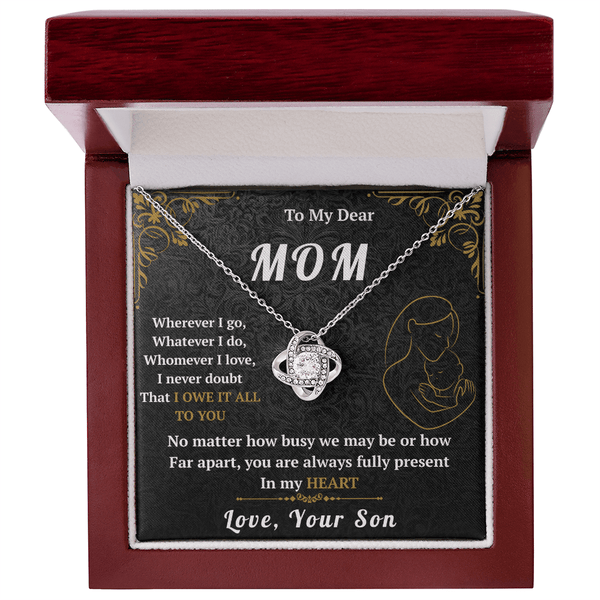 To My Mom - Love Knot Necklace - HEARTEN