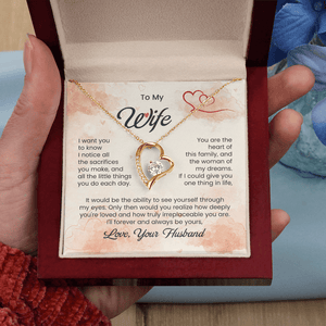 To My Beautiful Wife - Forever Love Necklace - HEARTEN