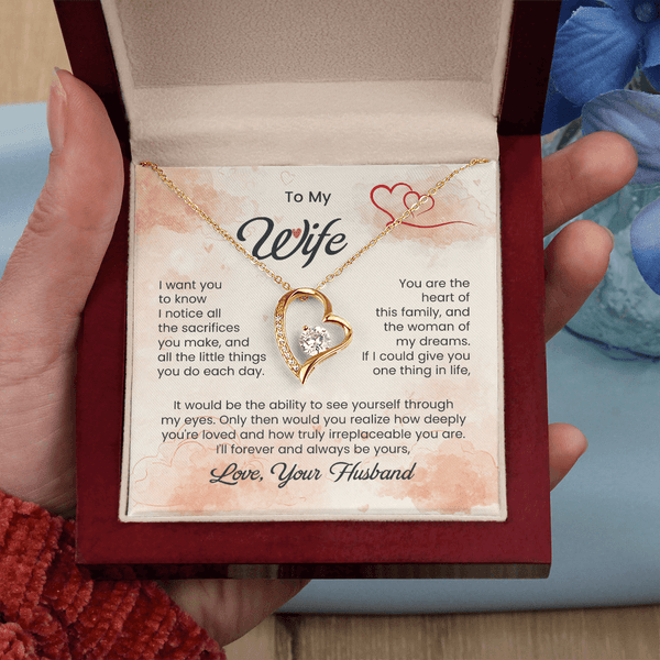 To My Beautiful Wife - Forever Love Necklace - HEARTEN