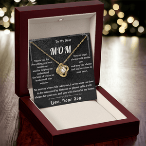 To My Dear Mom Love Knot Necklace - HEARTEN