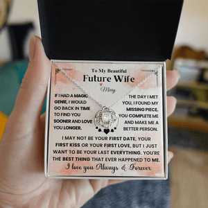 To My Beautiful Future Wife - Love Knot Necklace - HEARTEN