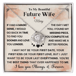 To My Beautiful Future Wife - Love Knot Necklace - HEARTEN