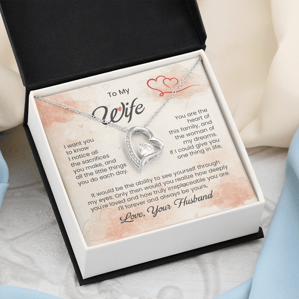 To My Beautiful Wife - Forever Love Necklace - HEARTEN