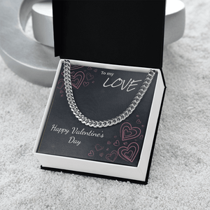 To My Love Cuban Link Chain – Valentine's Day Gift for Him - HEARTEN