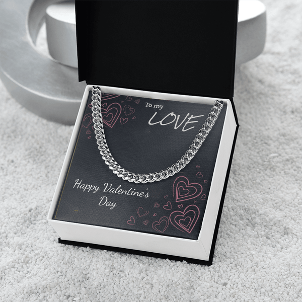 To My Love Cuban Link Chain – Valentine's Day Gift for Him - HEARTEN