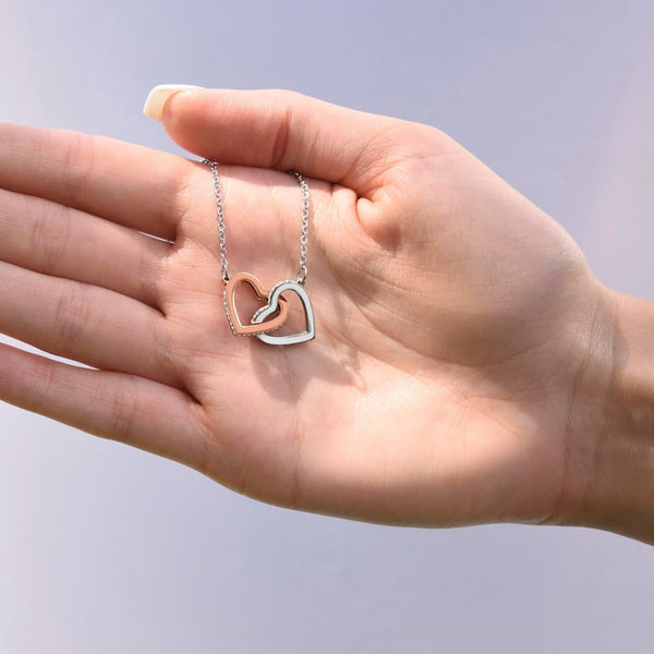 To My Beautiful Daughter – Interlocking Hearts Necklace - HEARTEN