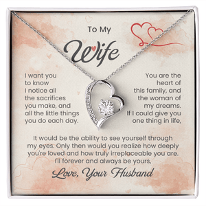 To My Beautiful Wife - Forever Love Necklace - HEARTEN