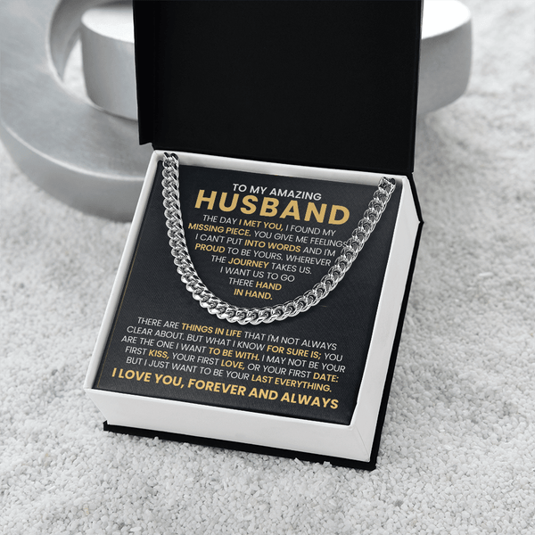 To My Amazing Husband – Cuban Link Chain - HEARTEN