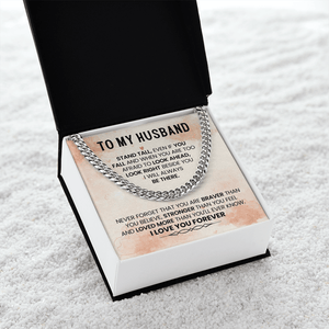 To My Amazing Husband – Cuban Link Chain - HEARTEN