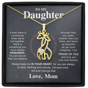 To My Beautiful Daughter - Giraffe Necklace - HEARTEN