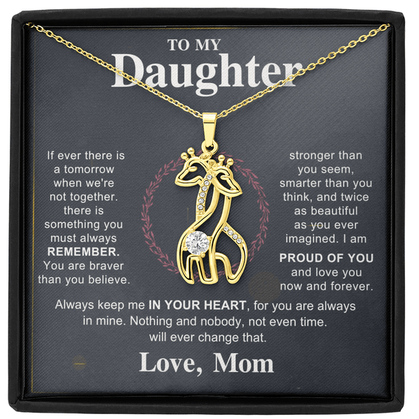 To My Beautiful Daughter - Giraffe Necklace - HEARTEN