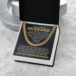 To My Amazing Husband – Cuban Link Chain - HEARTEN