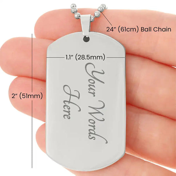 Luxury Graphic Dog Tag Necklace - HEARTEN