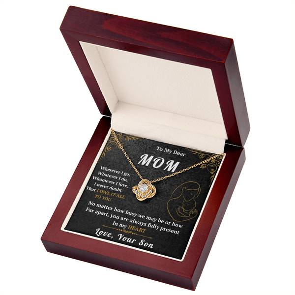 To My Mom - Love Knot Necklace - HEARTEN