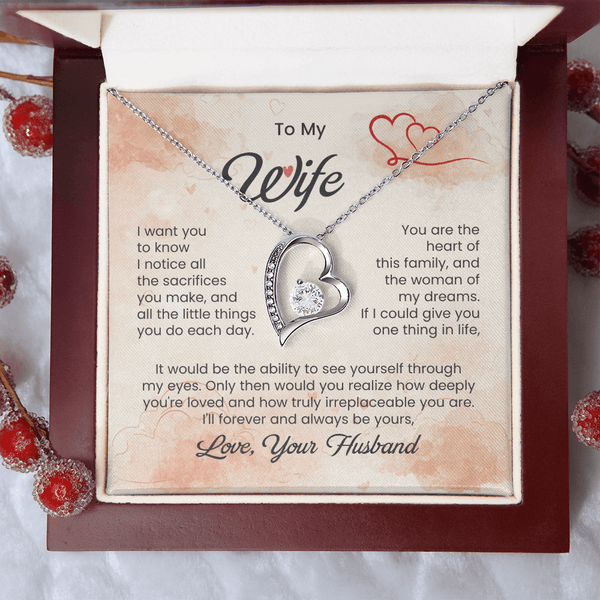 To My Beautiful Wife - Forever Love Necklace - HEARTEN