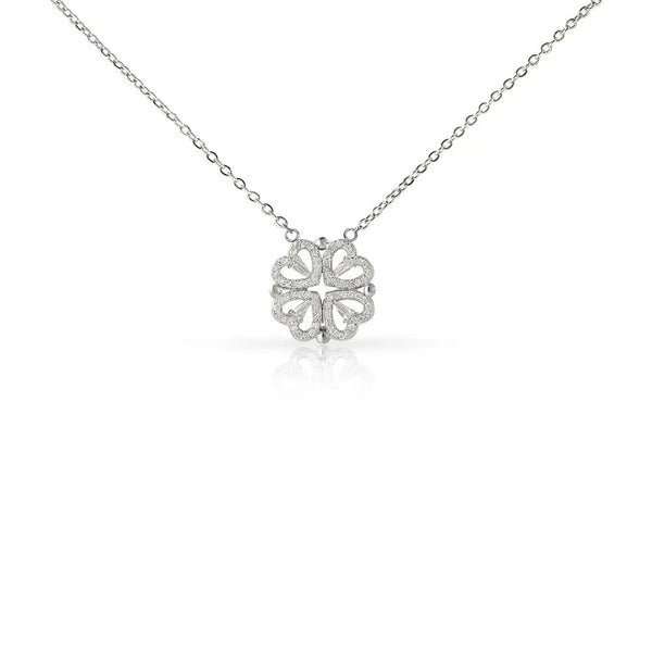 To My Dear Mom Magnetic Hearts Necklace From Son - HEARTEN