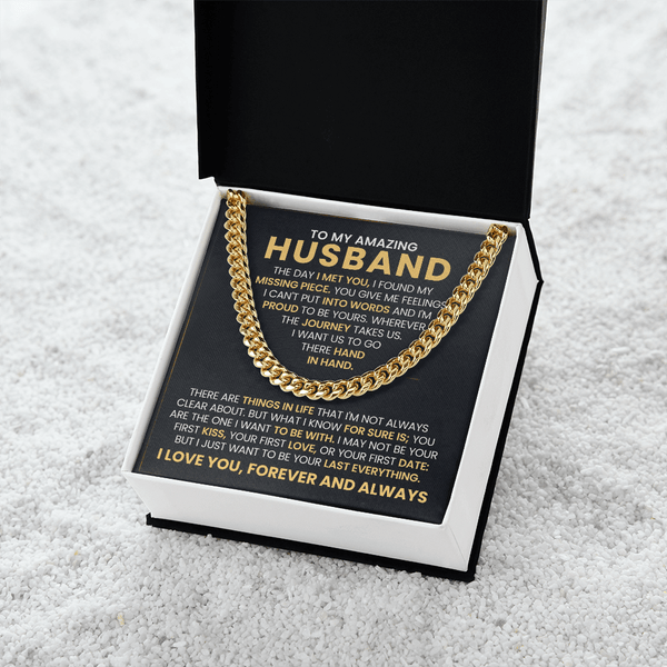 To My Amazing Husband – Cuban Link Chain - HEARTEN