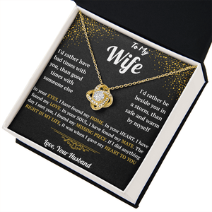To My Wife - Love Knot Necklace - HEARTEN