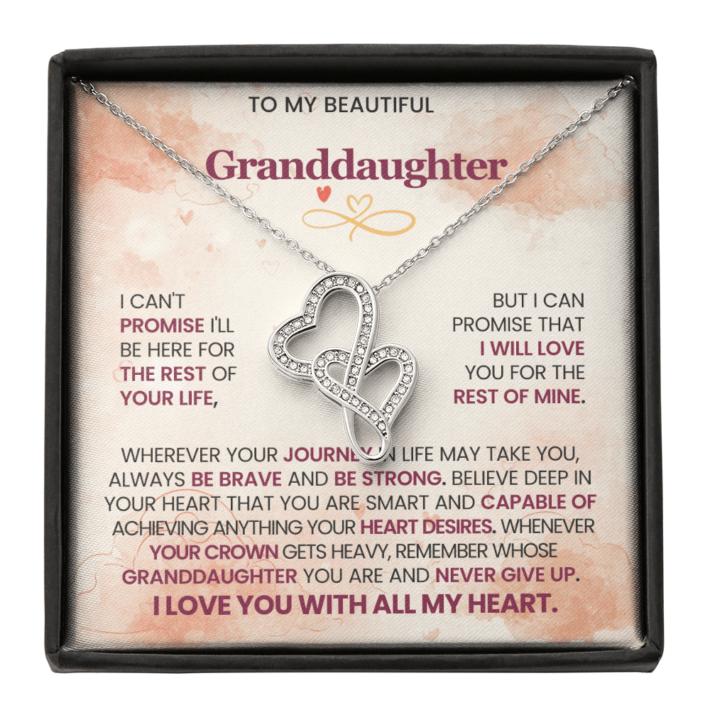 To My Beautiful Granddaughter - Heart to Heart Pendant Necklace - HEARTEN