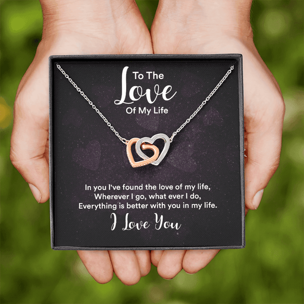 Interlocking Hearts Necklace (Yellow & White Gold Variants) - HEARTEN
