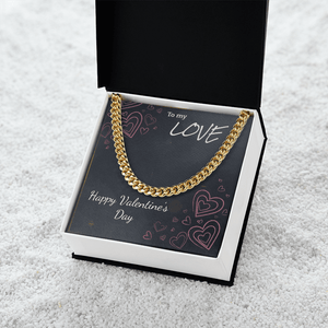 To My Love Cuban Link Chain – Valentine's Day Gift for Him - HEARTEN