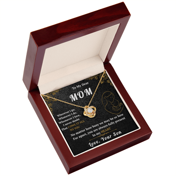 To My Mom - Love Knot Necklace - HEARTEN