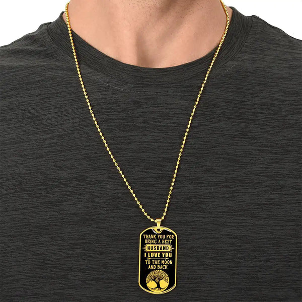 Luxury Graphic Dog Tag Necklace - HEARTEN