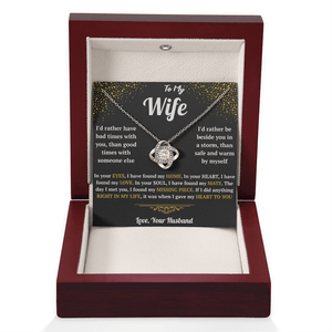 To My Wife - Love Knot Necklace - HEARTEN