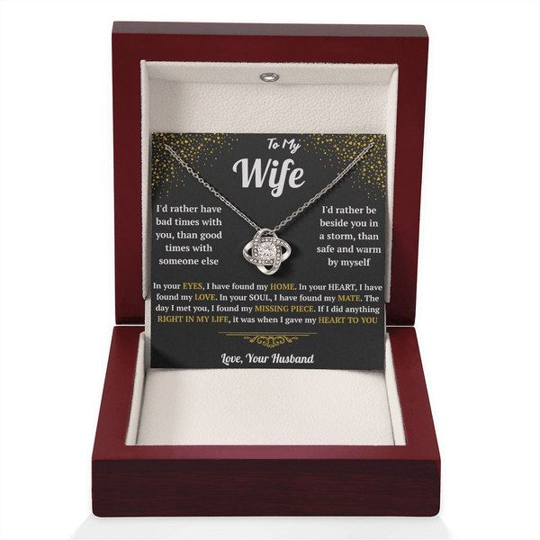 To My Wife - Love Knot Necklace - HEARTEN