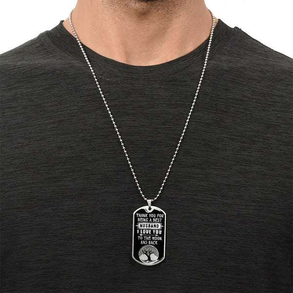 Luxury Graphic Dog Tag Necklace - HEARTEN