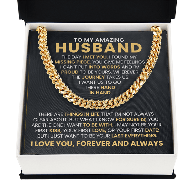 To My Amazing Husband – Cuban Link Chain - HEARTEN