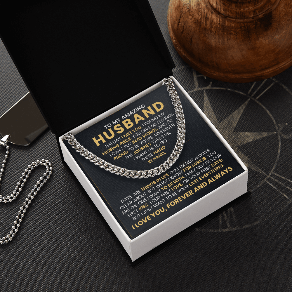 To My Amazing Husband – Cuban Link Chain - HEARTEN