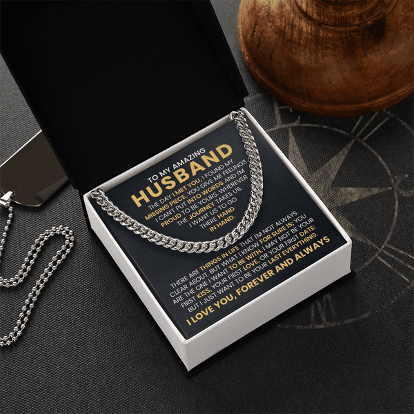 To My Amazing Husband – Cuban Link Chain - HEARTEN