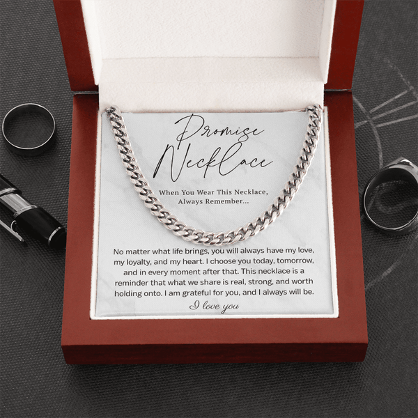 Promise Cuban Link Chain for Him - HEARTEN17