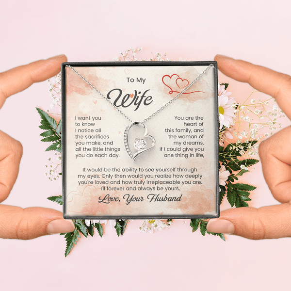 To My Beautiful Wife - Forever Love Necklace - HEARTEN