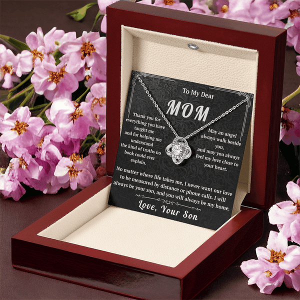 To My Dear Mom Love Knot Necklace - HEARTEN
