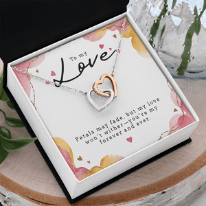 Interlocking Hearts Necklace (Yellow & White Gold Variants) - HEARTEN