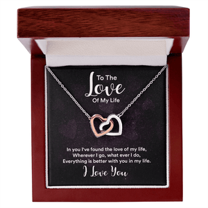 Interlocking Hearts Necklace (Yellow & White Gold Variants) - HEARTEN