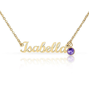 To My Dear Mom Custom Name Necklace with Birthstone and Message Card from Son - HEARTEN