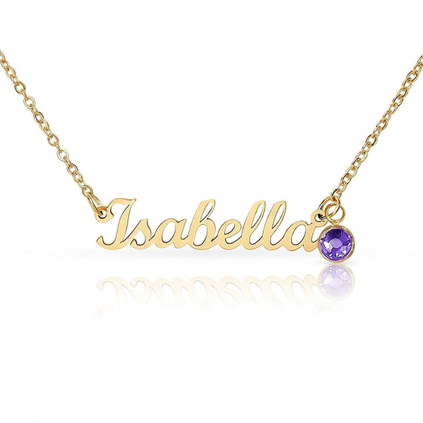 To My Dear Mom Custom Name Necklace with Birthstone and Message Card from Son - HEARTEN