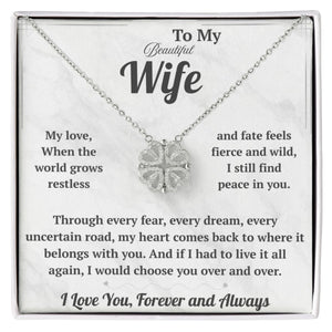 To My Beautiful Wife Magnetic Hearts Necklace - HEARTEN