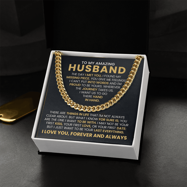To My Amazing Husband – Cuban Link Chain - HEARTEN