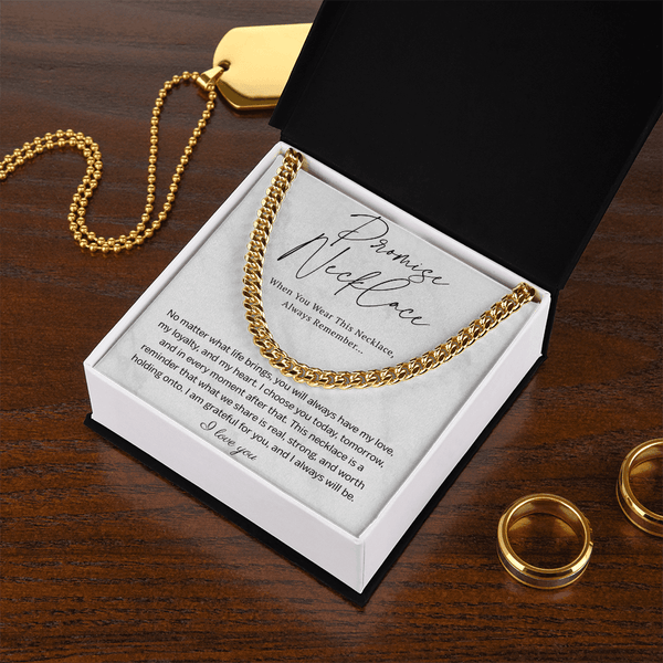 Promise Cuban Link Chain for Him - HEARTEN6