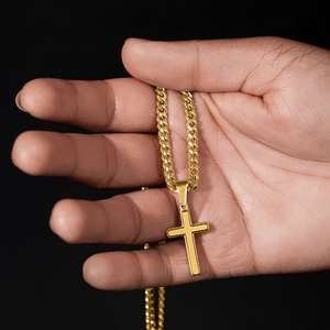To My Amazing Husband – Personalized Cross with Cuban Link Chain - HEARTEN