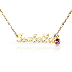 To My Dear Mom Custom Name Necklace with Birthstone and Message Card from Son - HEARTEN