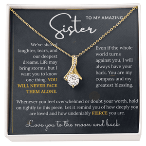To My Amazing Sister - Alluring Beauty Necklace - HEARTEN
