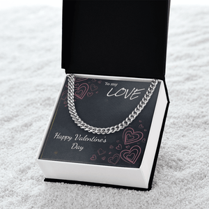 To My Love Cuban Link Chain – Valentine's Day Gift for Him - HEARTEN