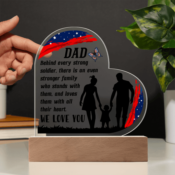Acrylic Heart Plaque - HEARTEN